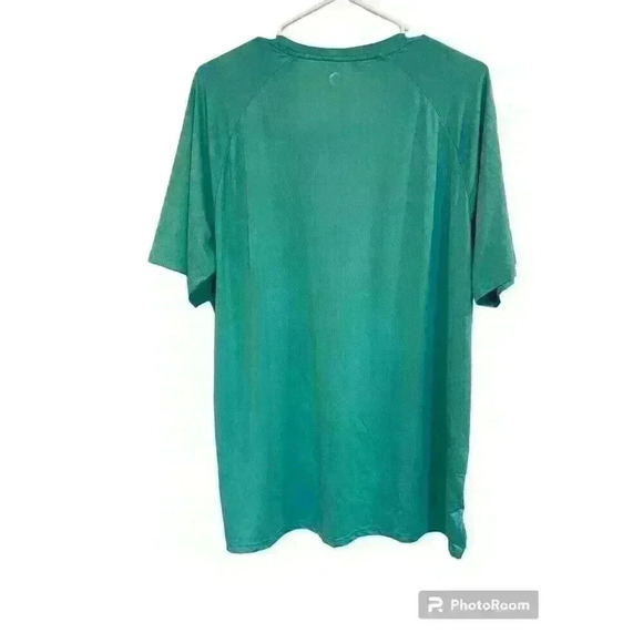 Zyia Activewear XL Turquoise Blue Jersey Knit Logo Tee - Picture 2 of 6